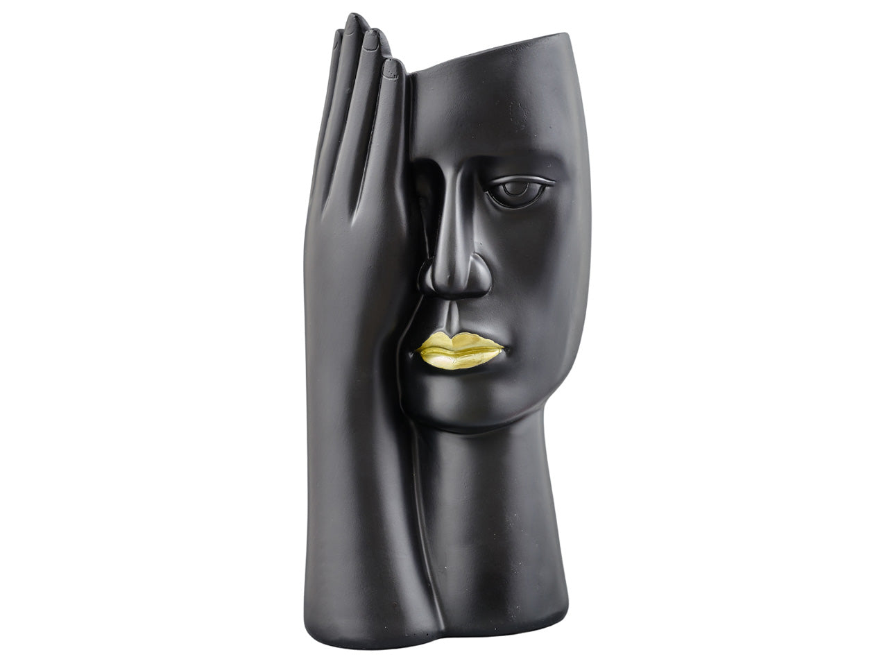 Vaso viso nero c/mano 15x12x29 1299036