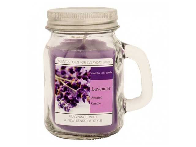 Boccale candela lavanda 8cm 1156049