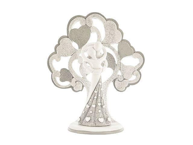 coppia sposi c/albero cuori 16cm1099344