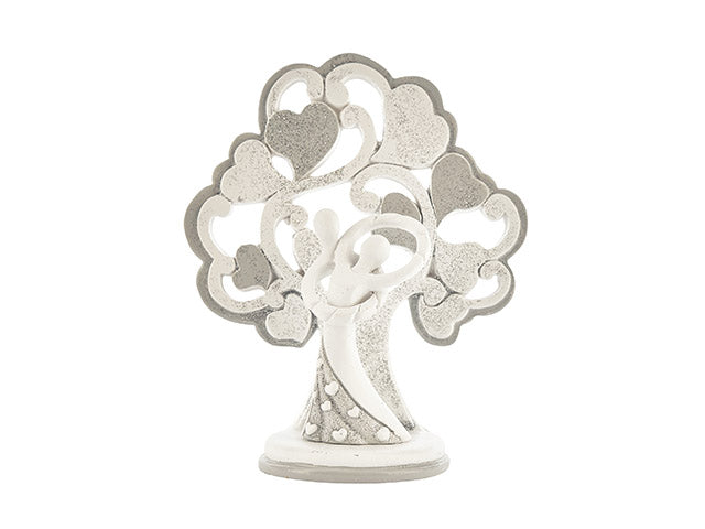 coppia sposi c/albero cuori 12cm1099345