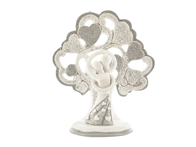 Coppia sposi c/albero cuori 7cm 1099346