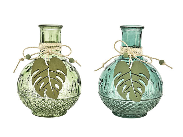 vasetto verde foglia 18.5cm  1200003