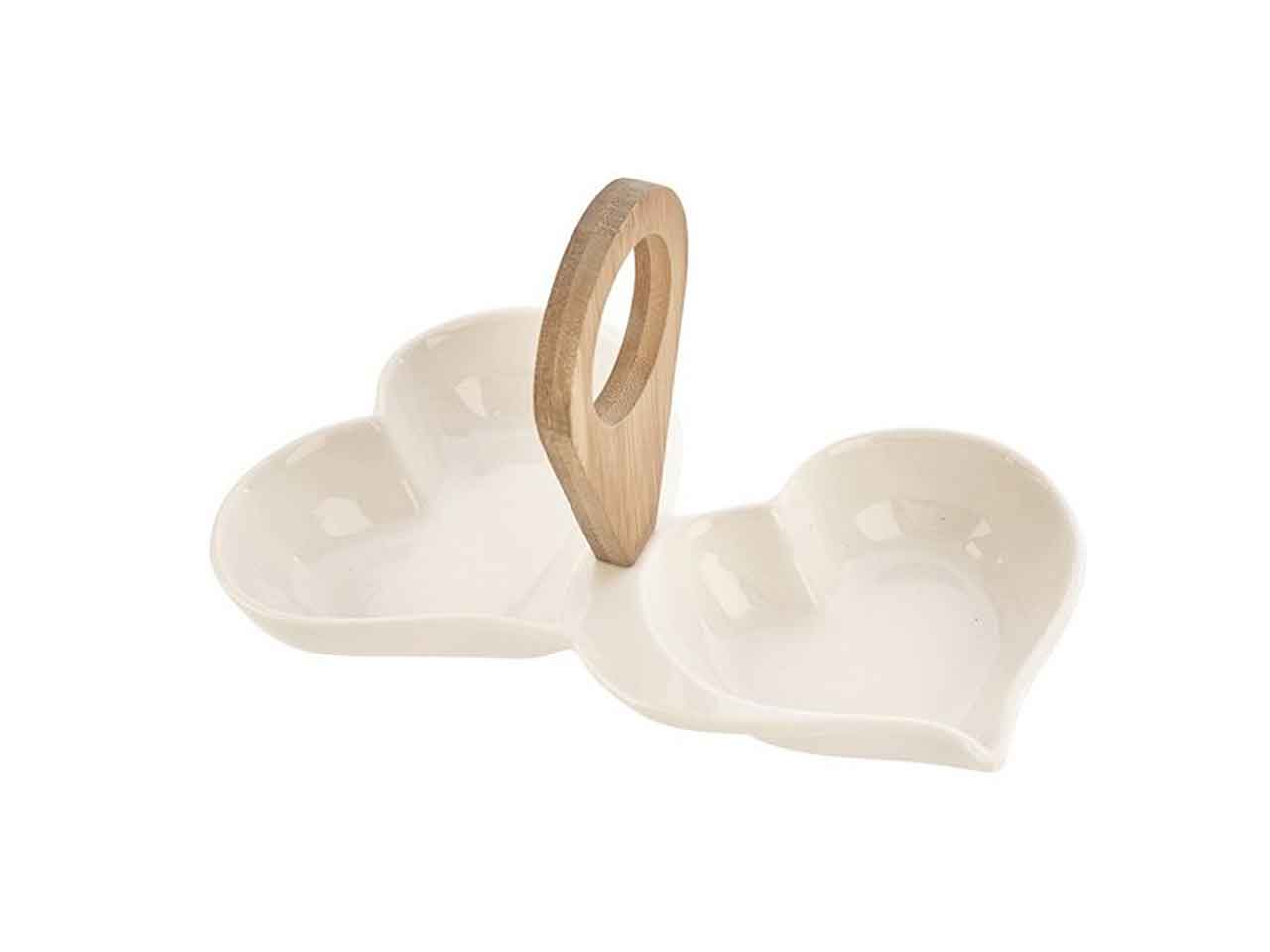 antipastiera doppio cuore 23x13cm 1208002