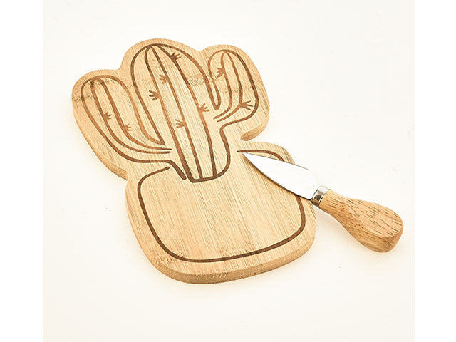 L.cactus tagliere legno 22x17cm 1212009