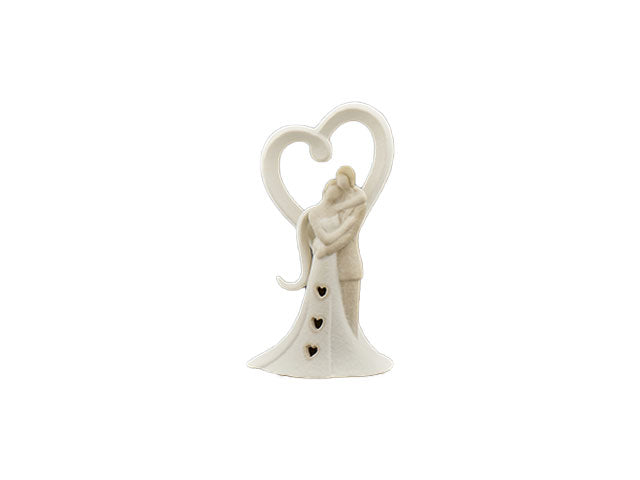 Coppia cuore led bianco/tortora 875x167