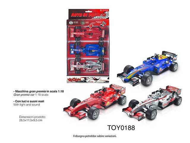 macchine f1 1:24 c/luci/suoni toy0188