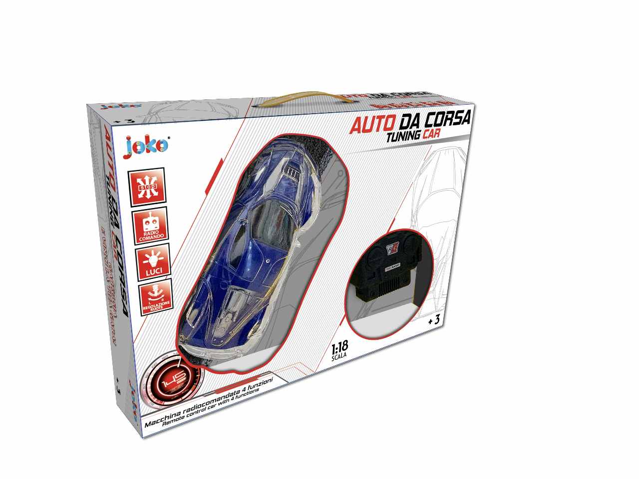 Auto r/c 1:18 6 funz toy0725