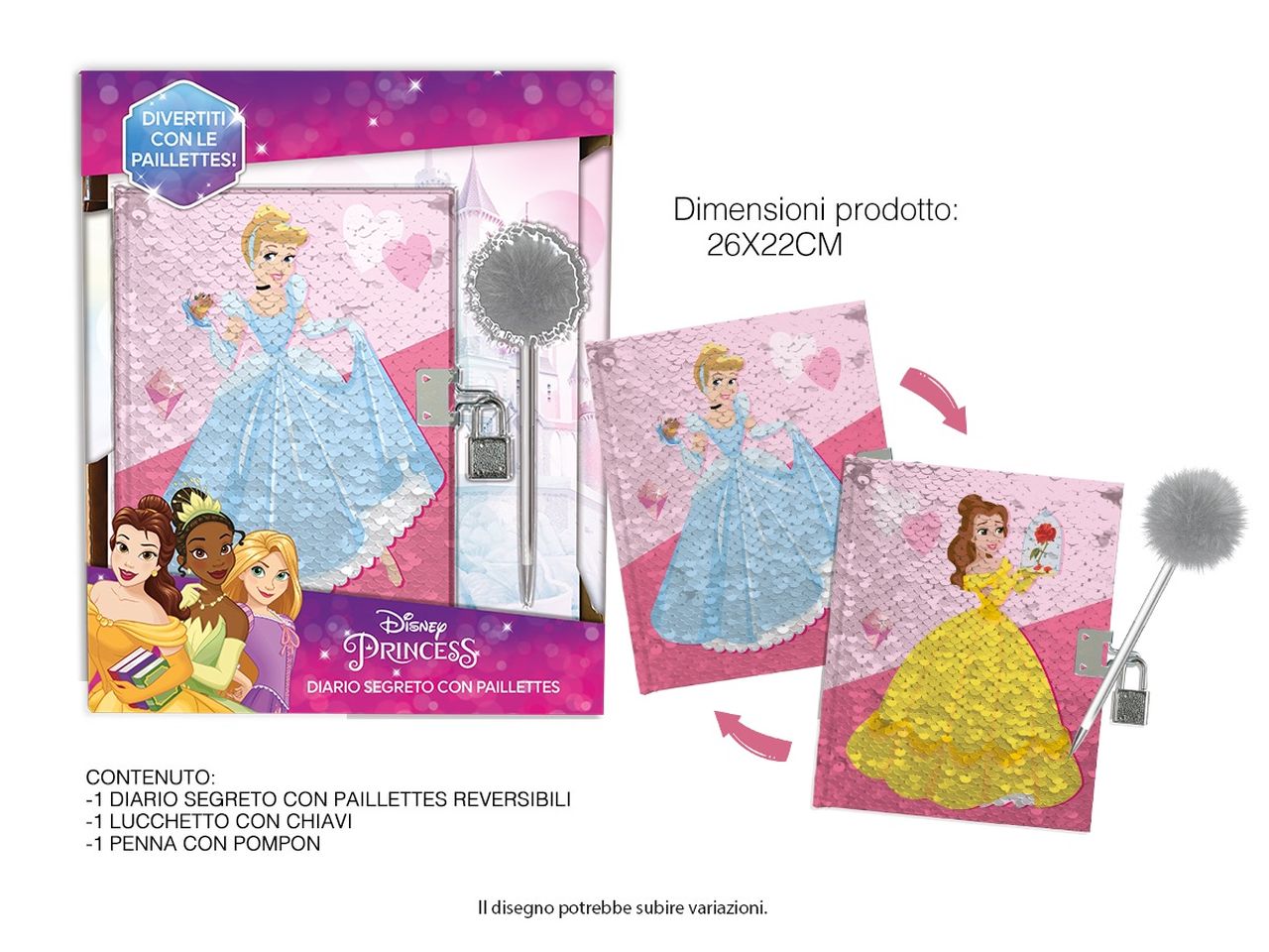 Princess diario c/pailettes rev.pr0733