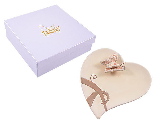 piattino cuore c/farfalla l.11 wpy16 $