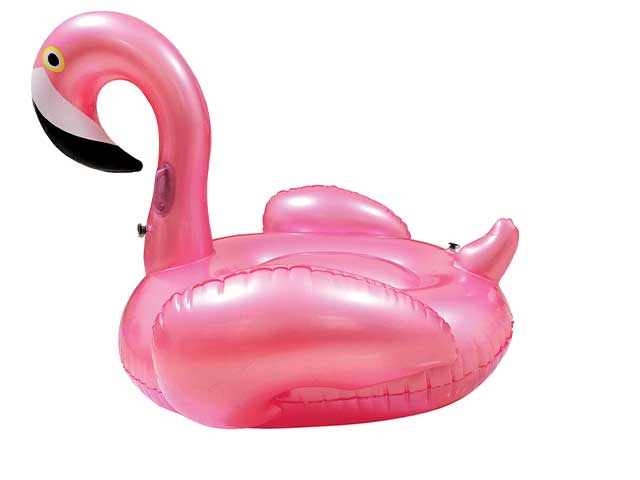 Cavalcabile gonfiabile flamingo medio 115/138cmx120