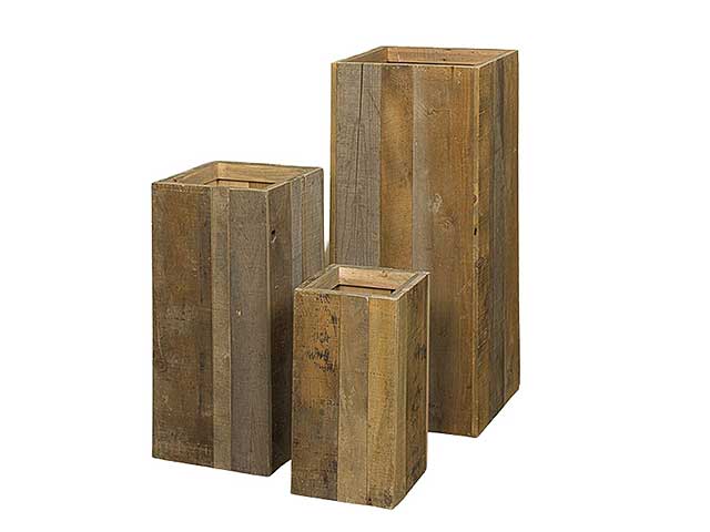Vaso legno naturale 3pz 1hnc1