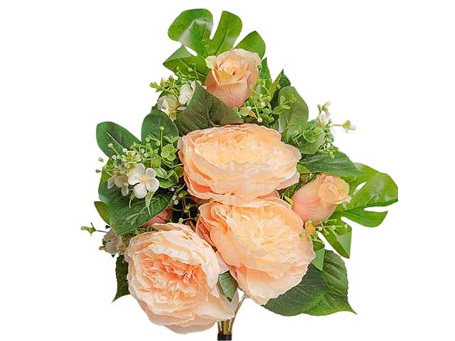 Mazzo frontale peonie 55cm pesca 2fhz1183