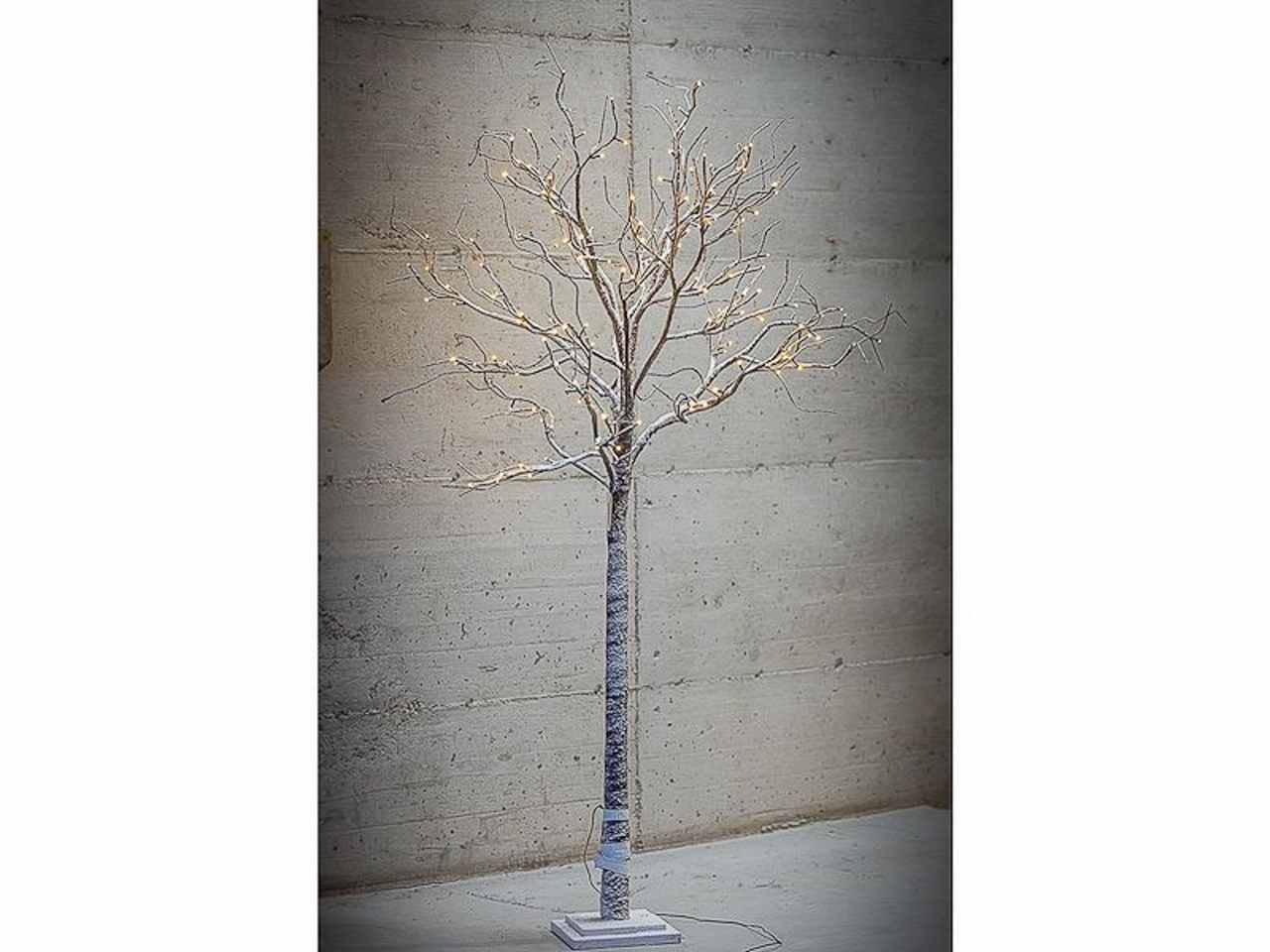 Albero h.150cm c/174led b.caldo+glit.neri bl1nhs75
