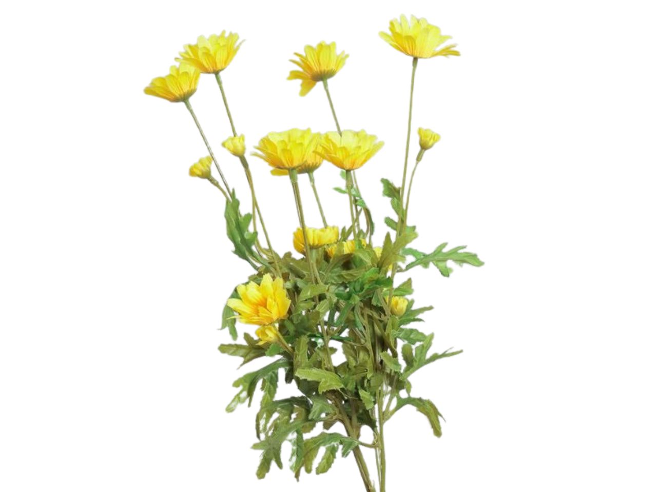 Ramo con margherite x4 66cm giallo