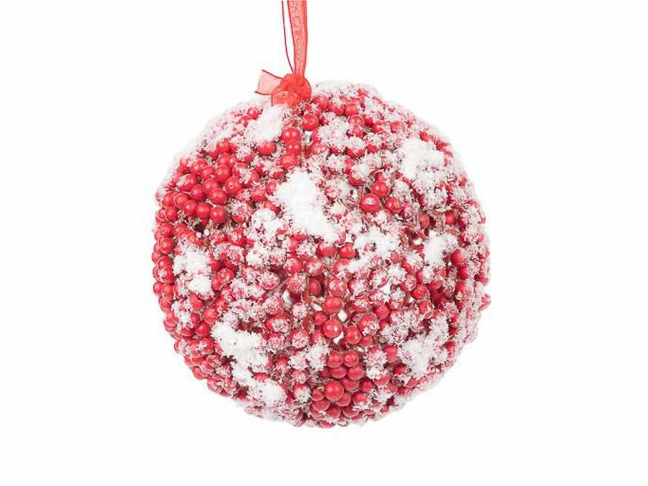 Pallina decoro c/bacche 15cm 1nhz1766