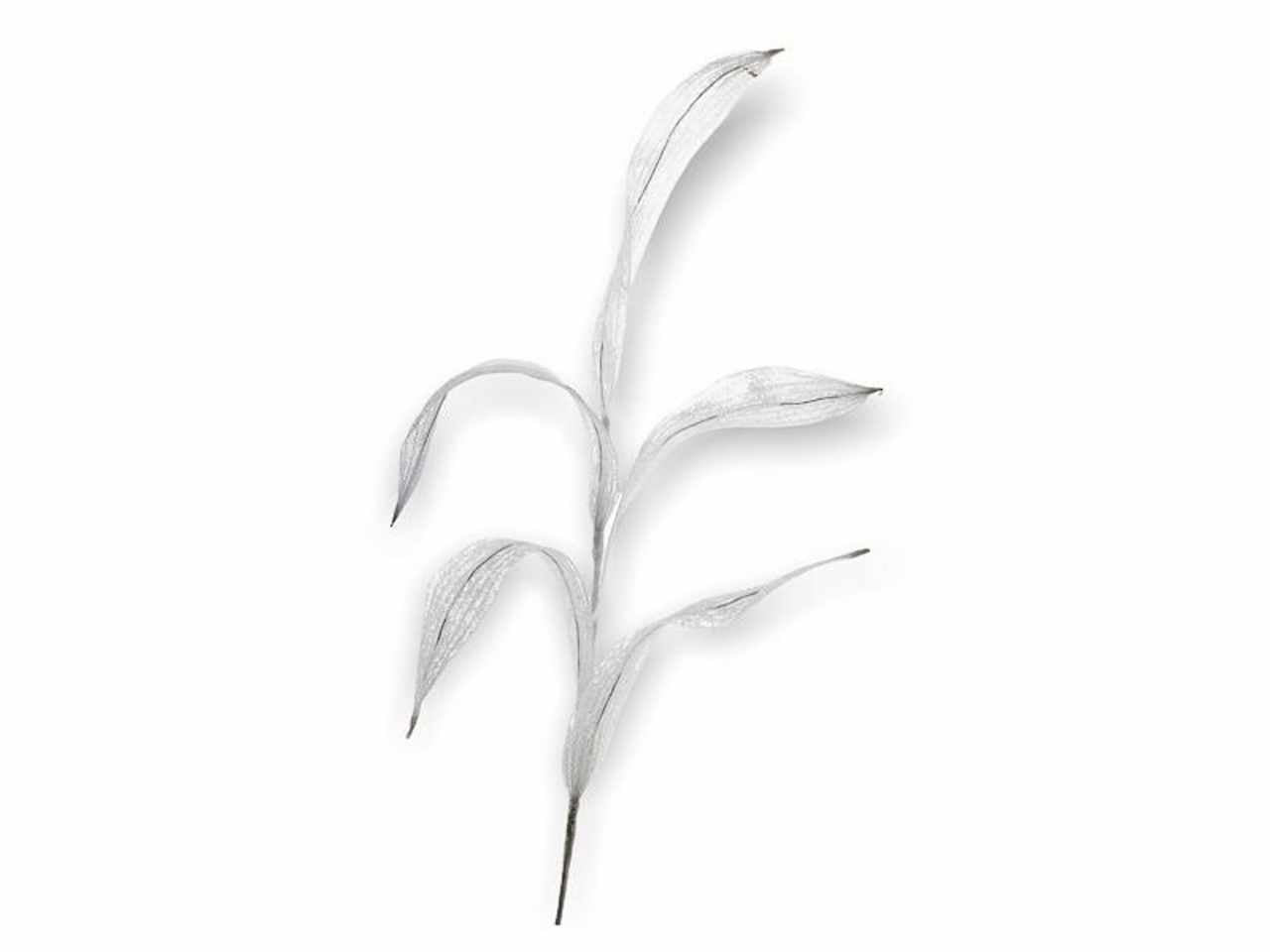 foglie glitterate 80cm bianco 1nhz1799