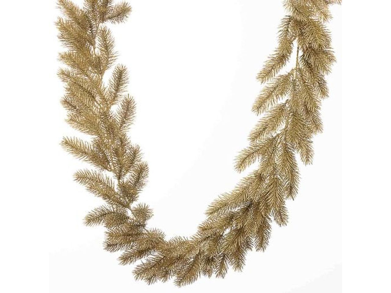 Ghirlanda natalizia pino 180cm con 144 rametti champagne