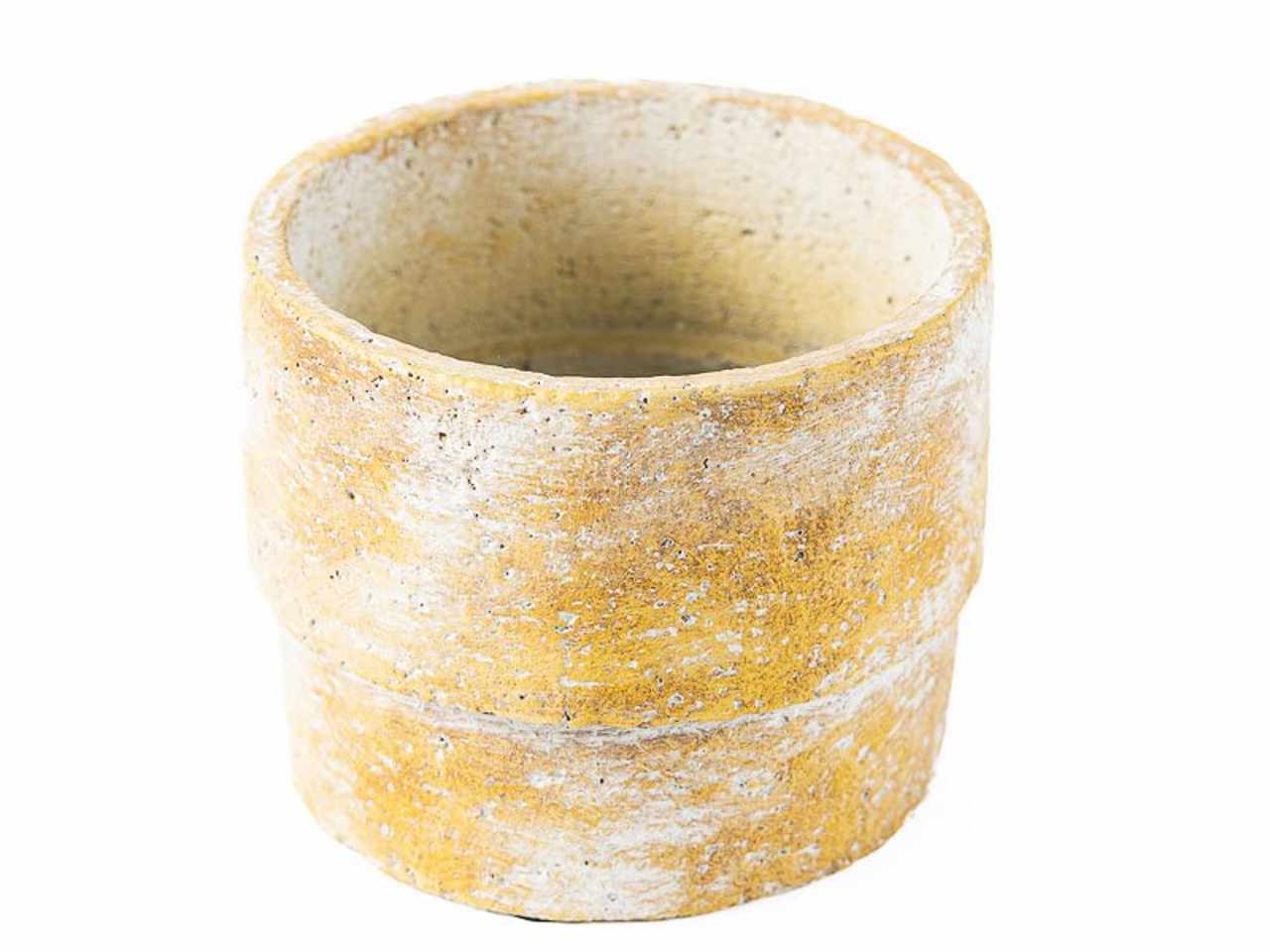 Vaso tondo d.15xh.12,5 cm giallo ruggine