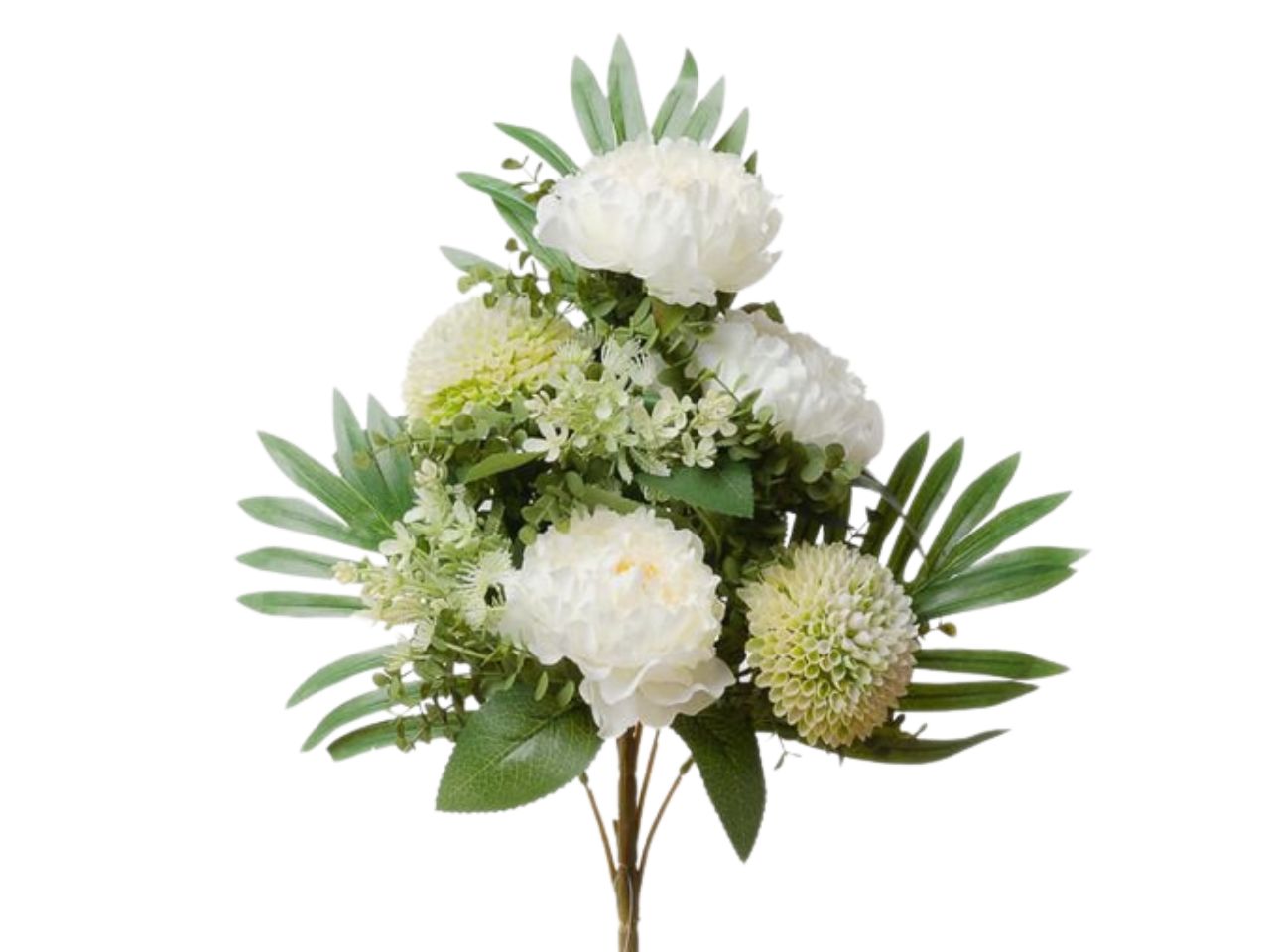 Mazzo frontale peonia medio misura 45cm colore crema