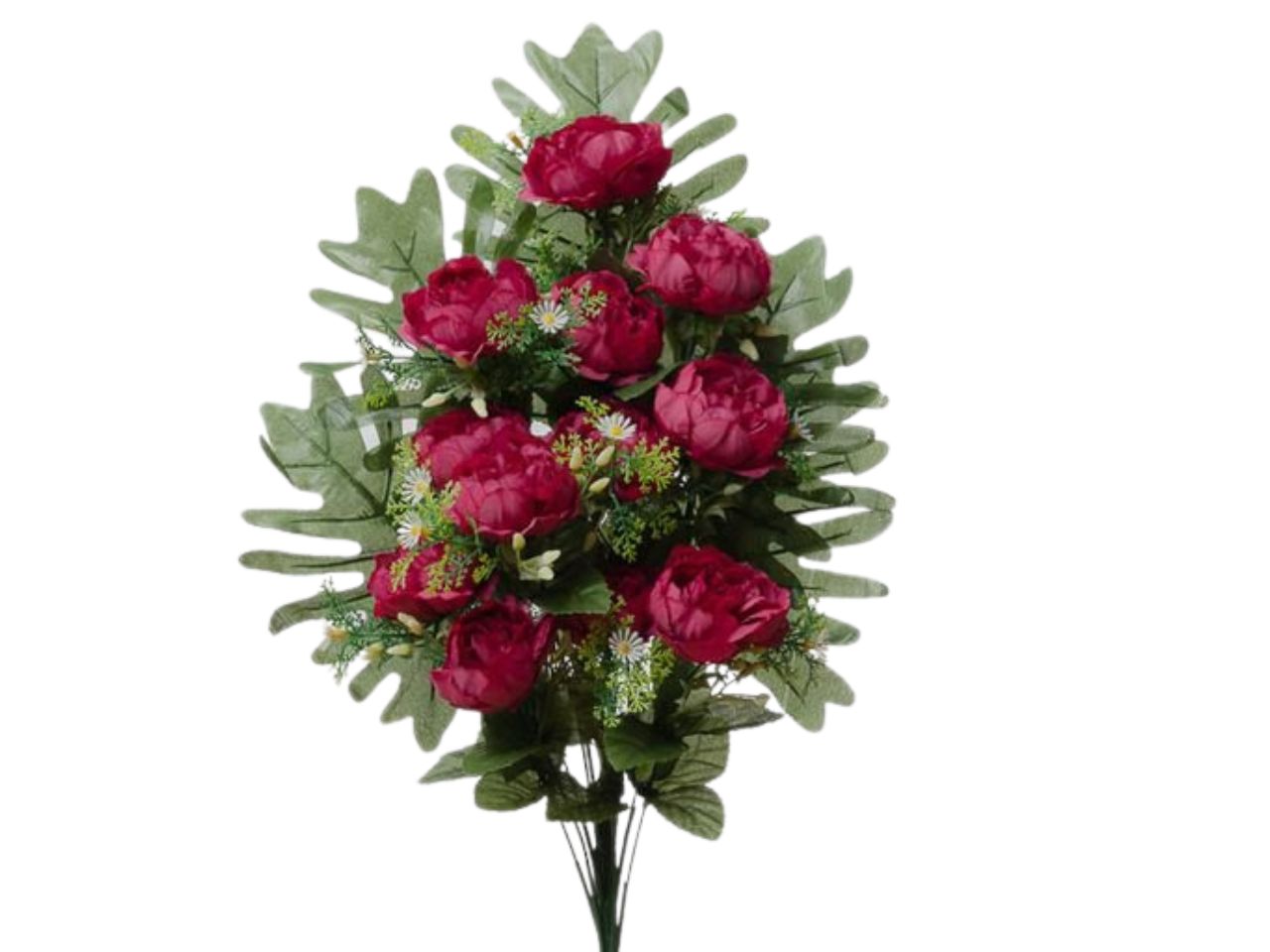 Mazzo frontale con peonie x12 h.50cm beauty
