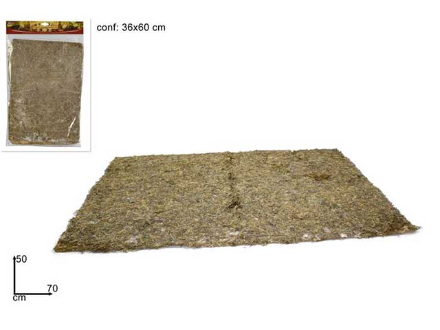 accessorio per presepe, tappetto muschio 50x70cm ca002352