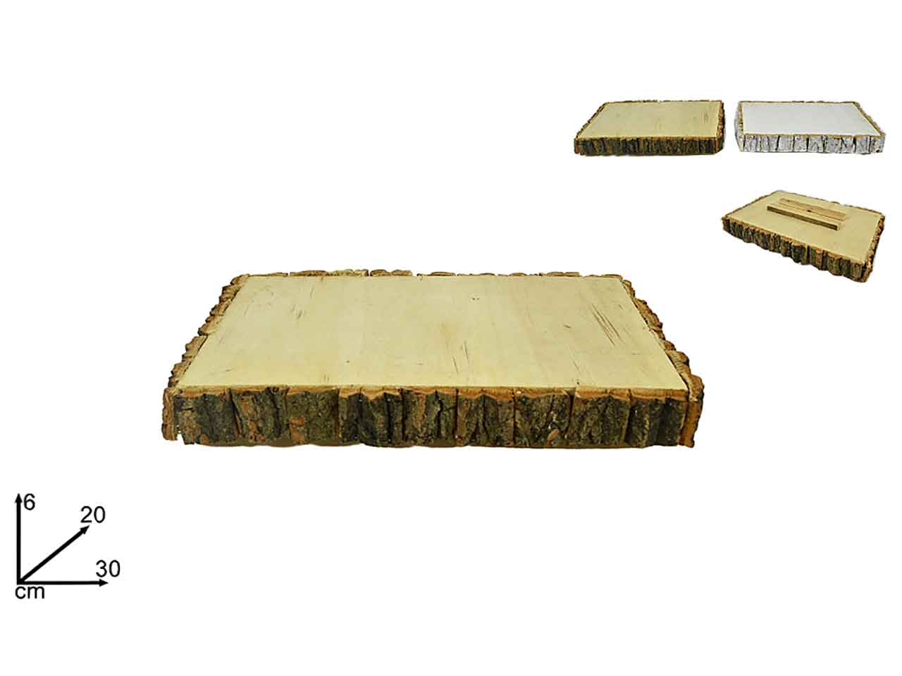 Base legno decorativa 30x20cm al005670a