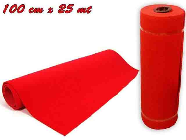 passatoia rossa 100cmx25mt rossa an0013