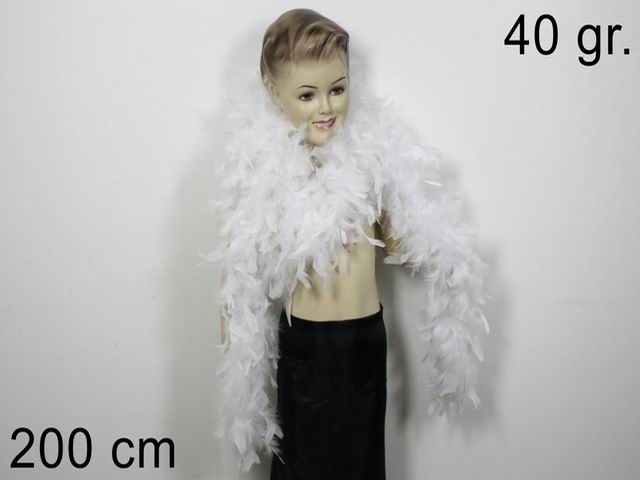 Sciarpetta piume 40g bianco rb000048
