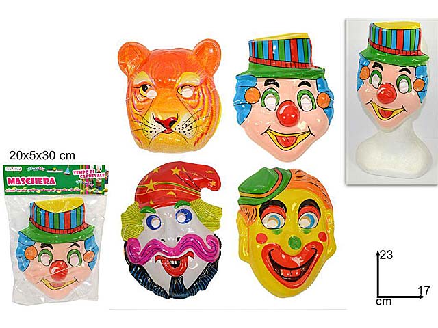 Maschera plastica 4 pezzi al001765