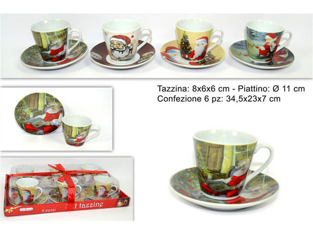 Tazzina caffe' 6 pezzi con p gi004737