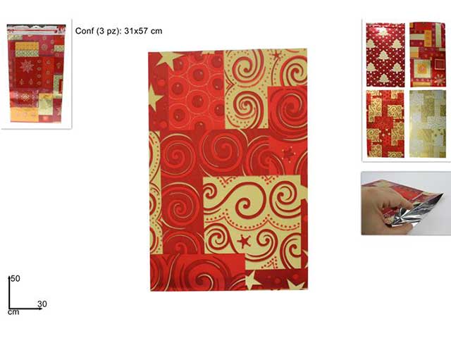 Busta regalo 30x50cm 5 pezzi gi006511h