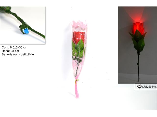 Rosa c/luce 28cm 2014158