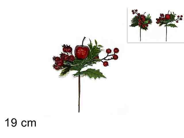 Pick bacche c/frutto 19cm mj000547