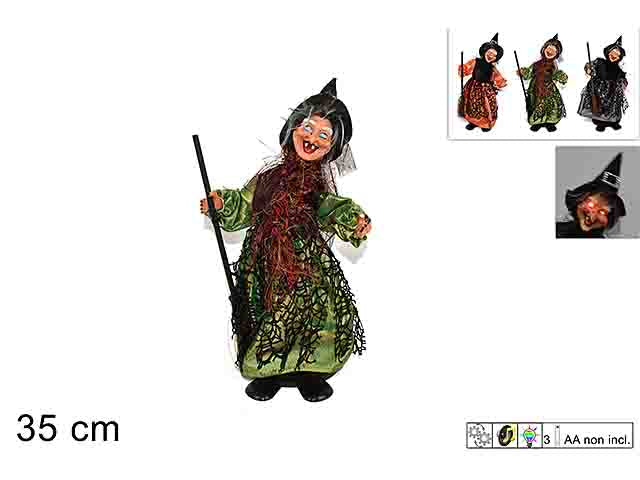 Befana con luce movento 35cm mi004843