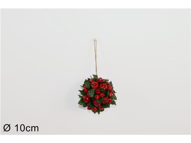pendente natalizio bacche e frutti 10cm