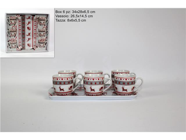 tazzina caffe' 6 pezzi con p cm000469