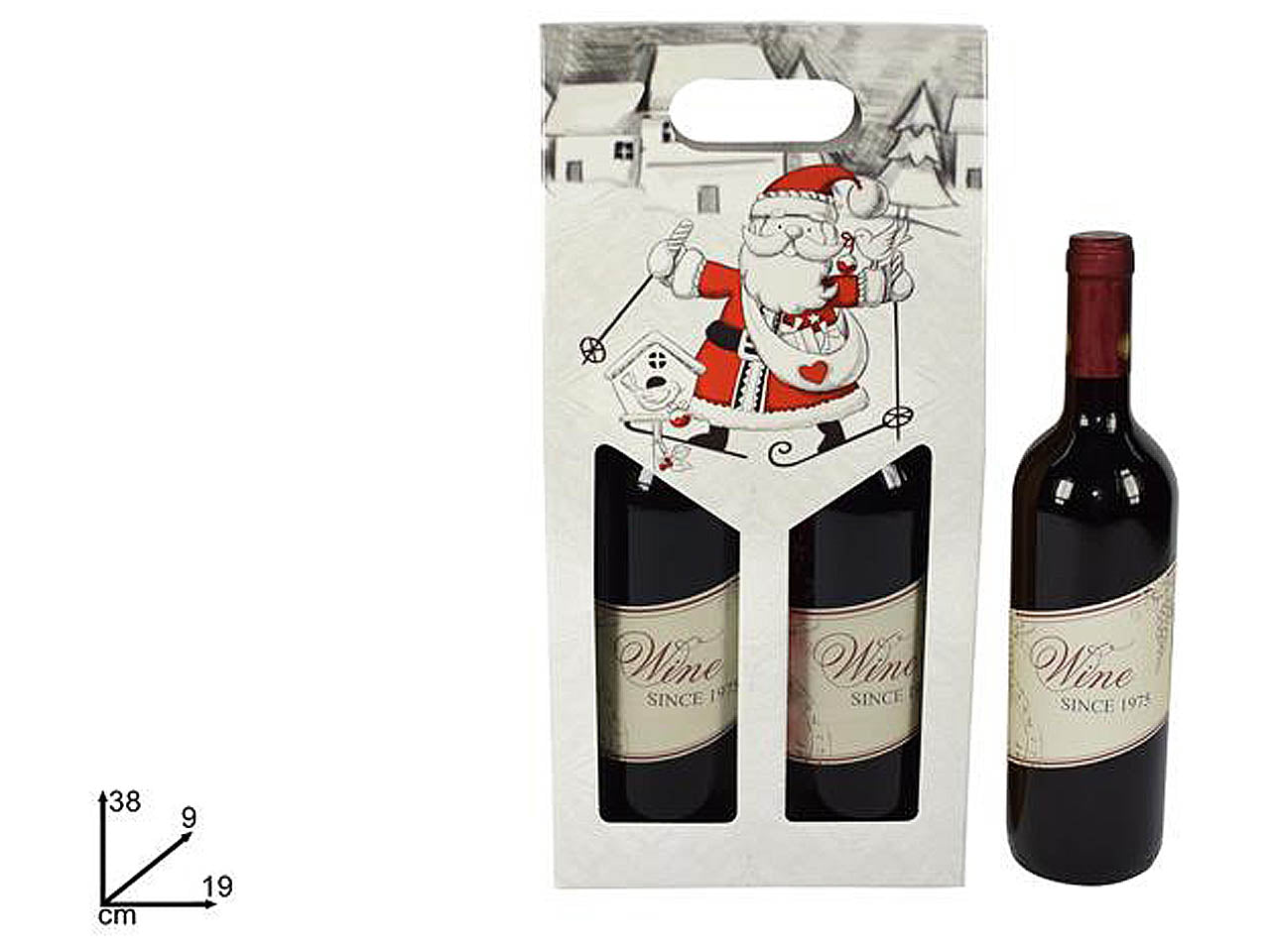 Bottiglia babbo stilizzato 2pzgi008023d