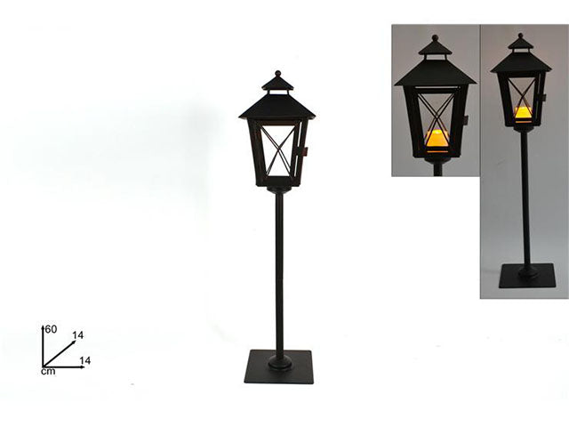 lampione 60cm nero mo001364a