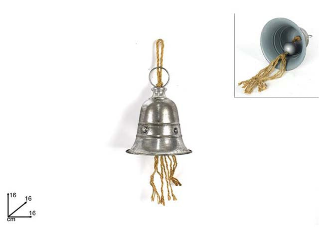 campana metallo 17x16cm silverca011364b