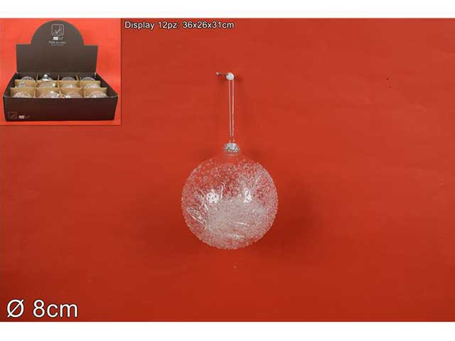 sfera vetro trasparente 8cm cm001503