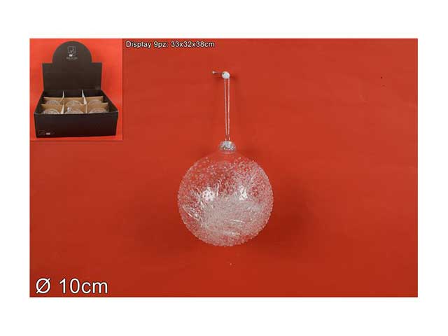 sfera vetro trasparente  10cm cm001504