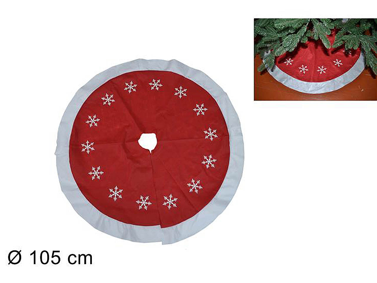 Copribase per albero rosso 105cm