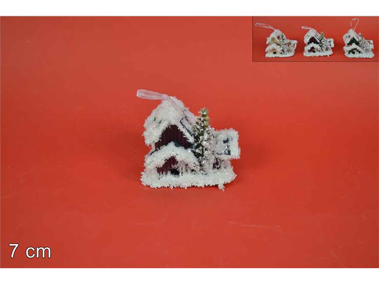 Casetta 7cm con neve cm001694