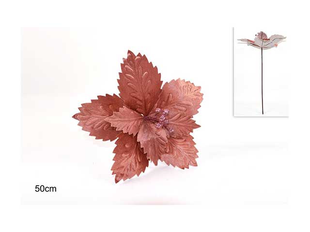 stelo fiore vell. 50cm rosa ro009456d