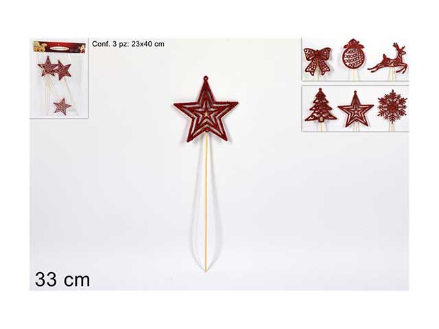 spillone soggetto nat.33cm 3 pezziro009624