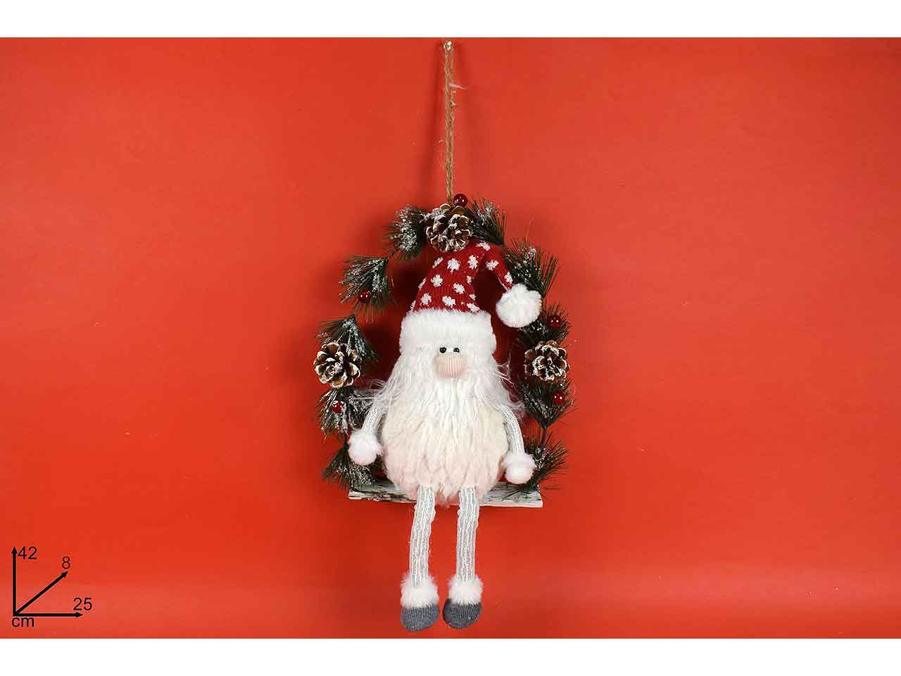 Gnomo 42cm con pelliccia glitter mi007237a