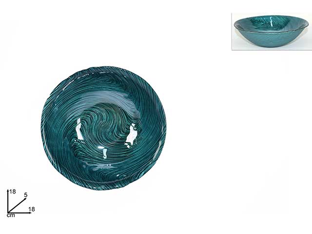 Coppetta vetro 18cm verde cm002526d