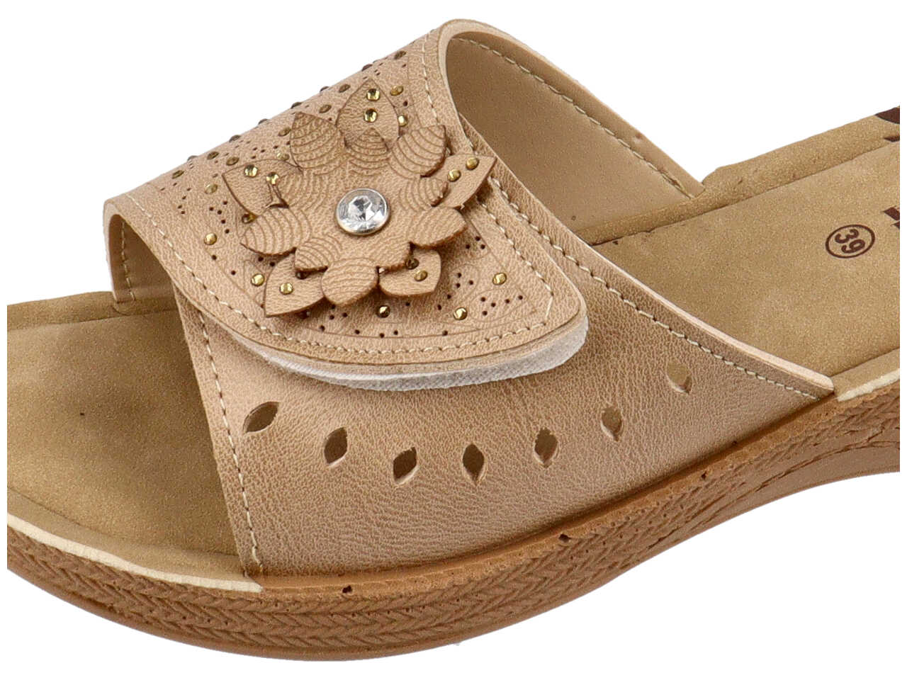 Ciabatte a fascia donna beige taglia 36-41