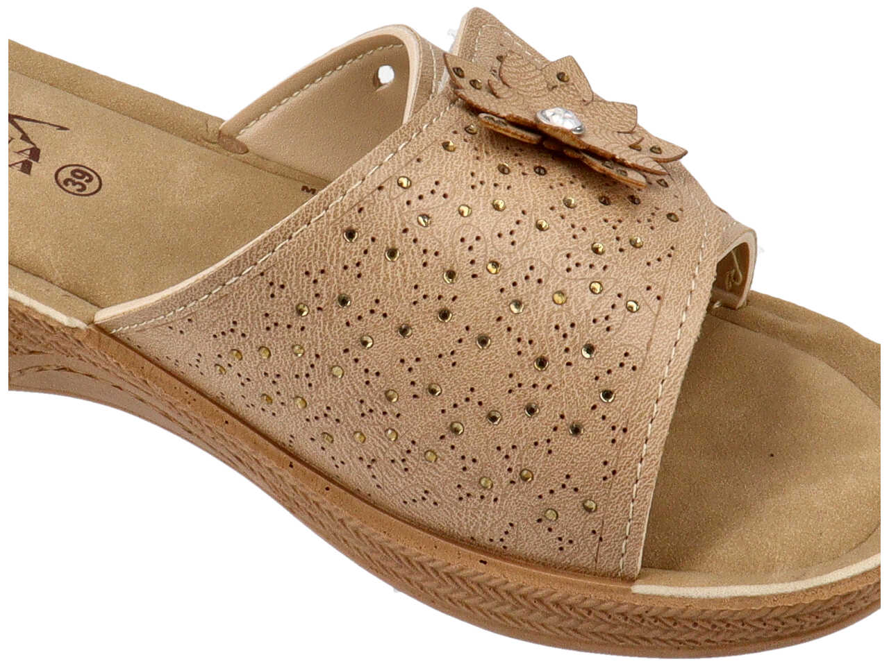 Ciabatte a fascia donna beige taglia 36-41