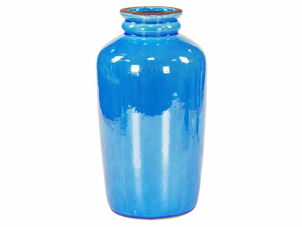 Vaso azzurro alto 21xh39cm 9121550000